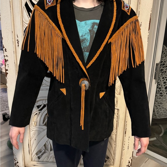 Vintage western suede fringe jacket - Picture 5 of 6